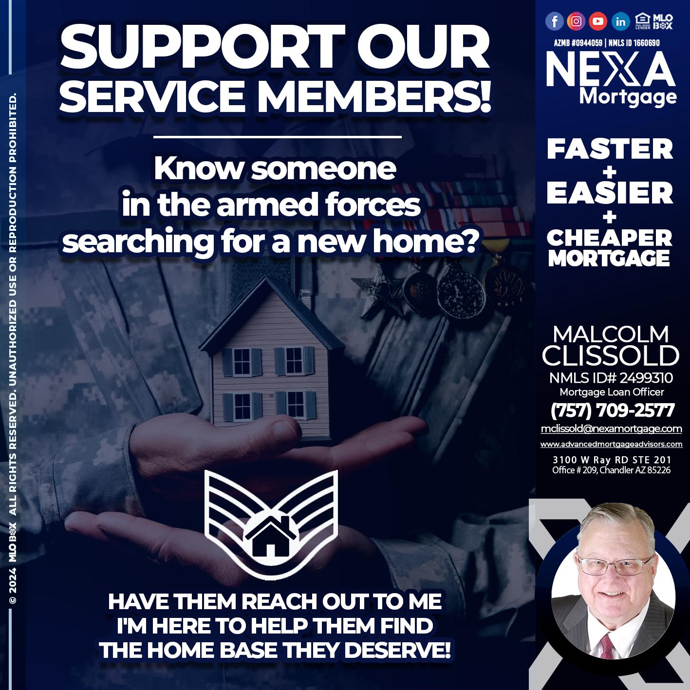 support our - Malcolm Clissold -Mortgage Loan Officer