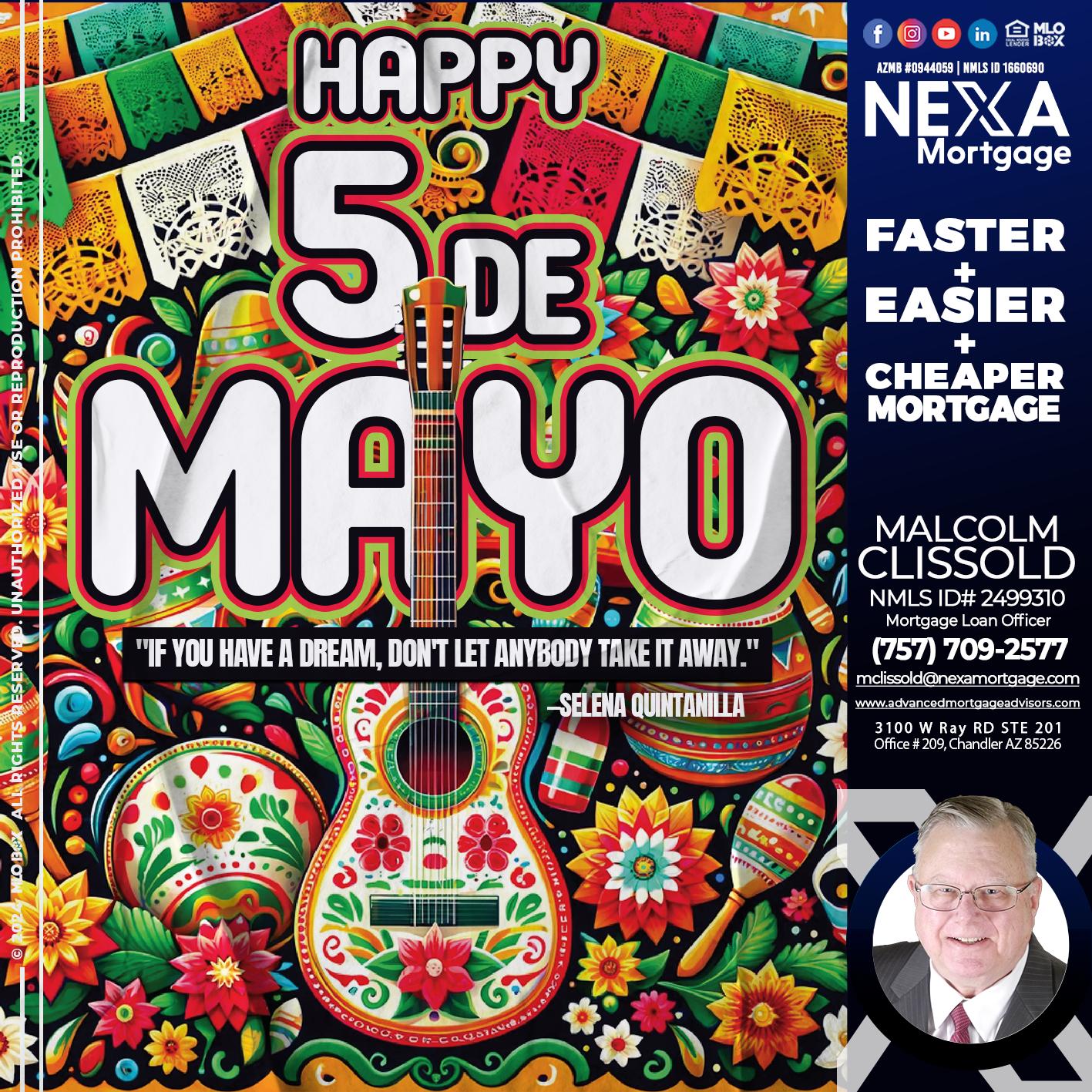 5 de mayo - Malcolm Clissold -Mortgage Loan Officer