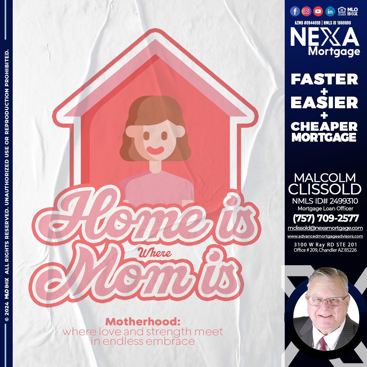 HOME IS WHERE - Malcolm Clissold -Mortgage Loan Officer